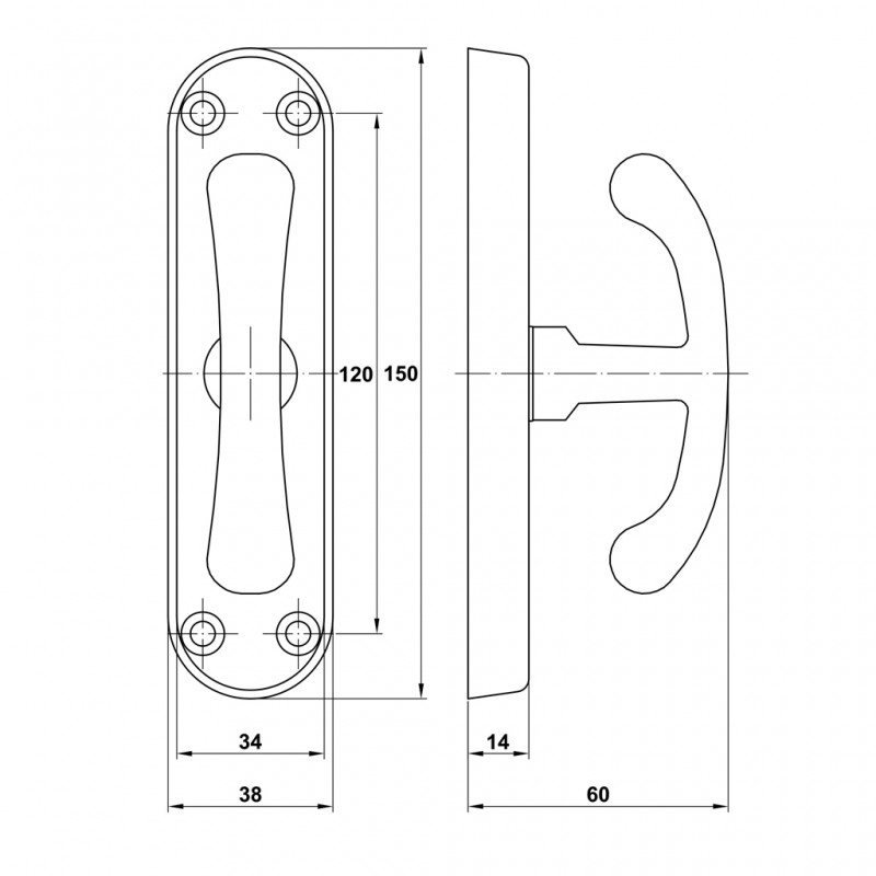 DECORATIVE WINDOW LATCH / MAT NICKEL WINDOW EXTERNAL LATCH LOCKS